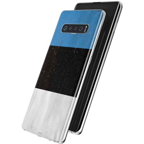 Estonia Flag Distressed Galaxy S10 Plus Skin